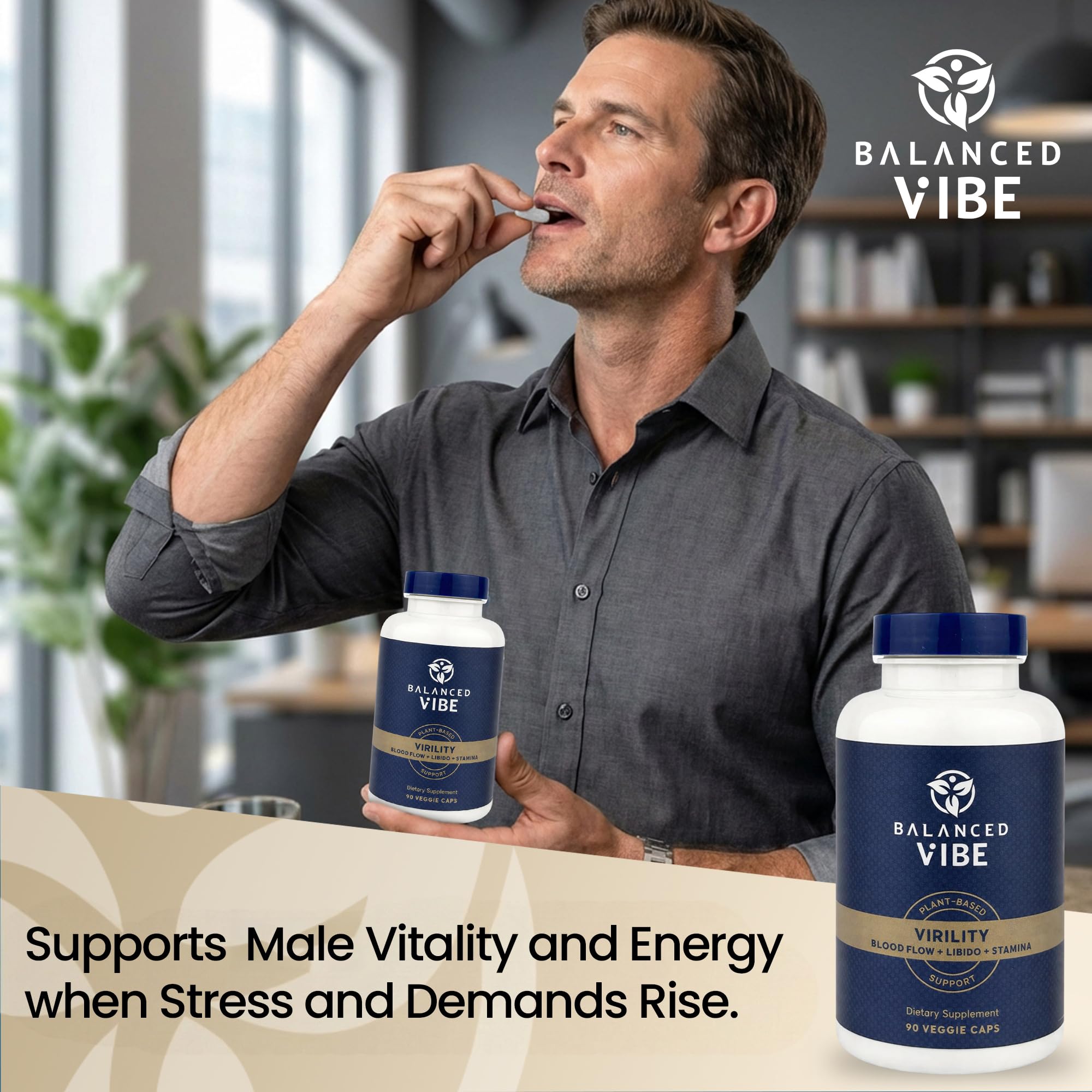 Balanced Vibe Daily-use illustration signaling simple wellness routine.