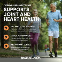 BalanceGenics ginger root powder bag featuring pure ingredients for healthy joints.