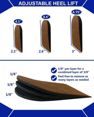 Balego adjustable heel lift large pack-6 with removable layers for height adjustment