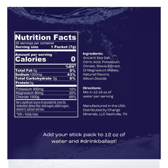 Ballast hydration bottle and glass with clear mix ideal for daily use.