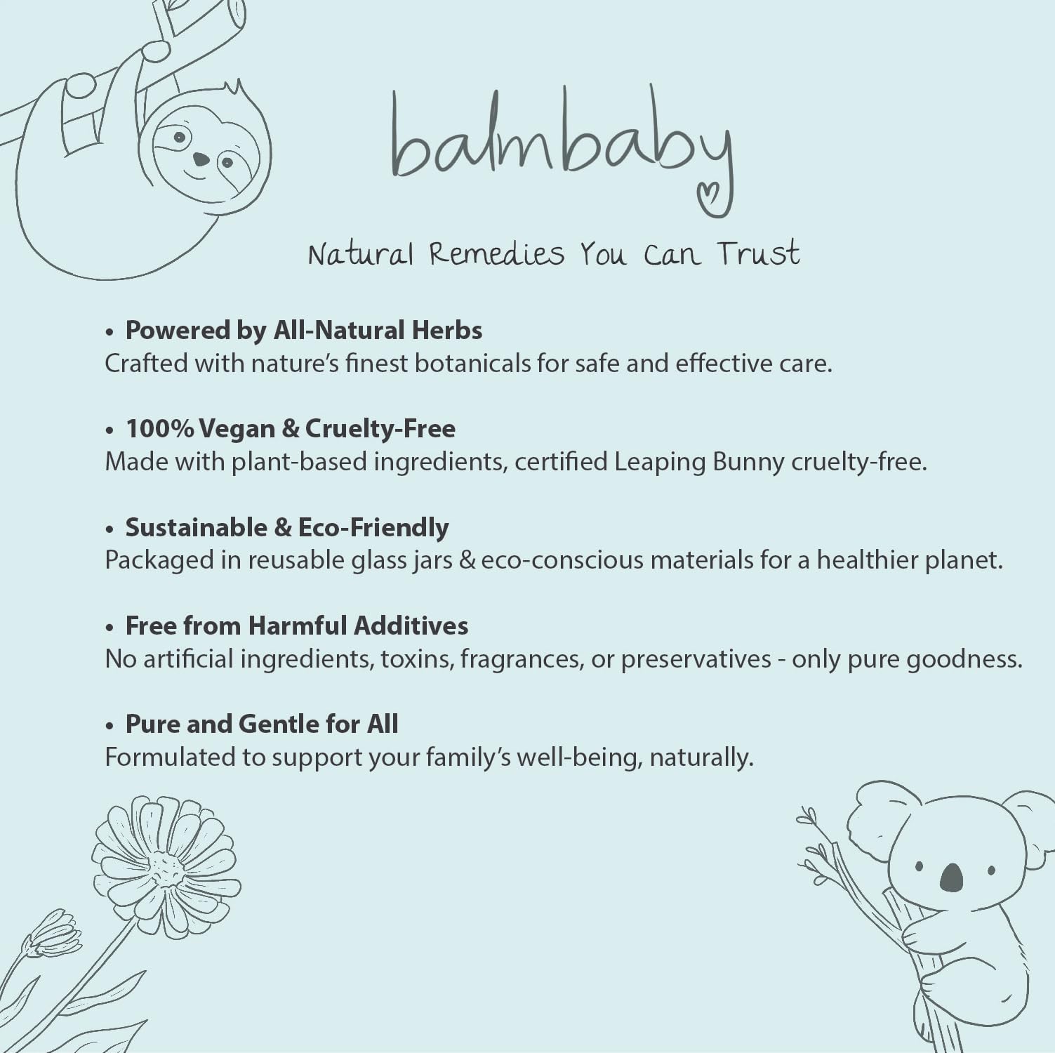 BALM! Baby 2oz bottle for portable soothing during teething.