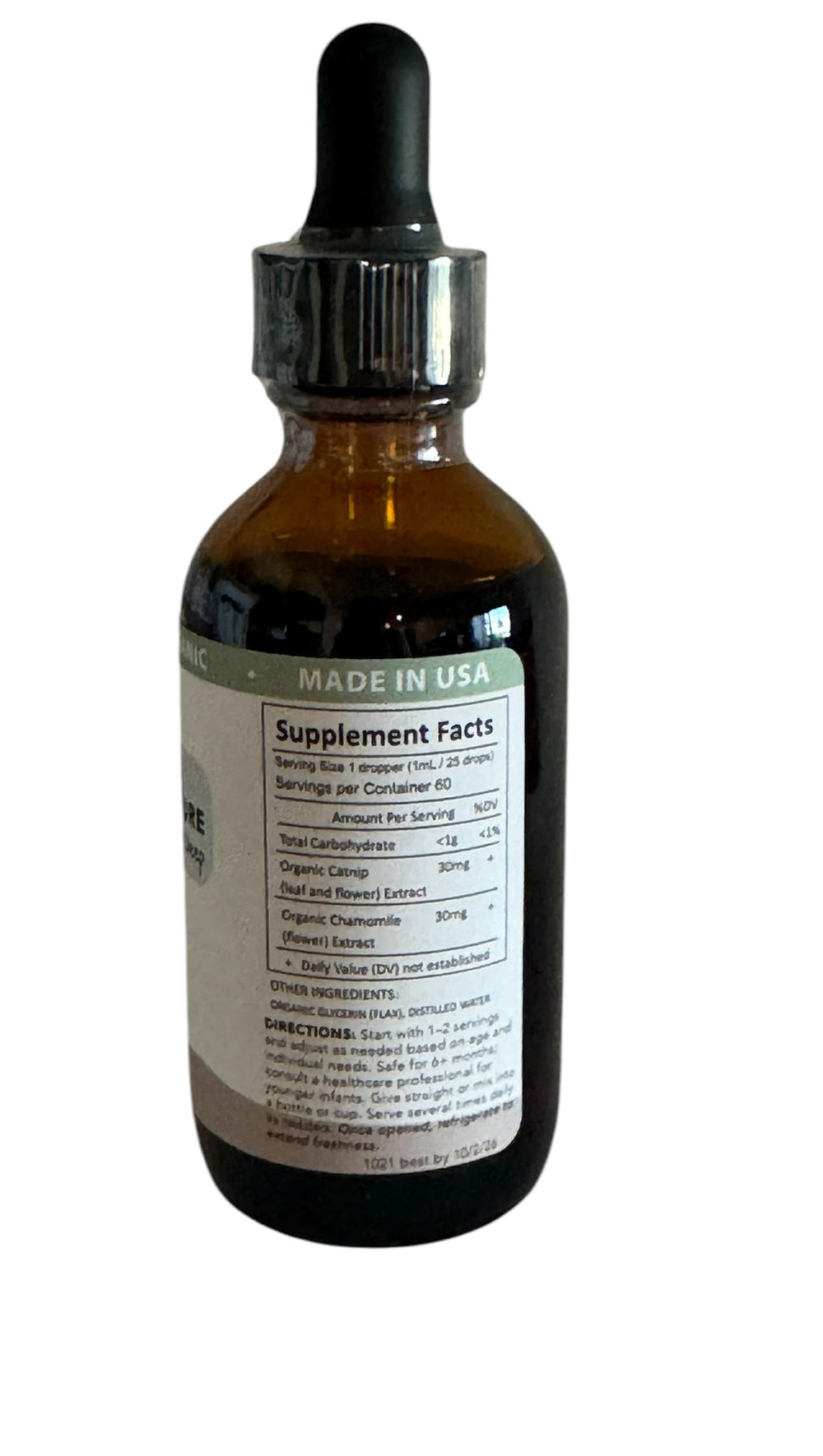 BALM! Baby teething tincture dosing application demonstrates easy use.