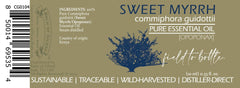 BALM OF GILEAD frankincense and myrrh label close-up emphasizing purity