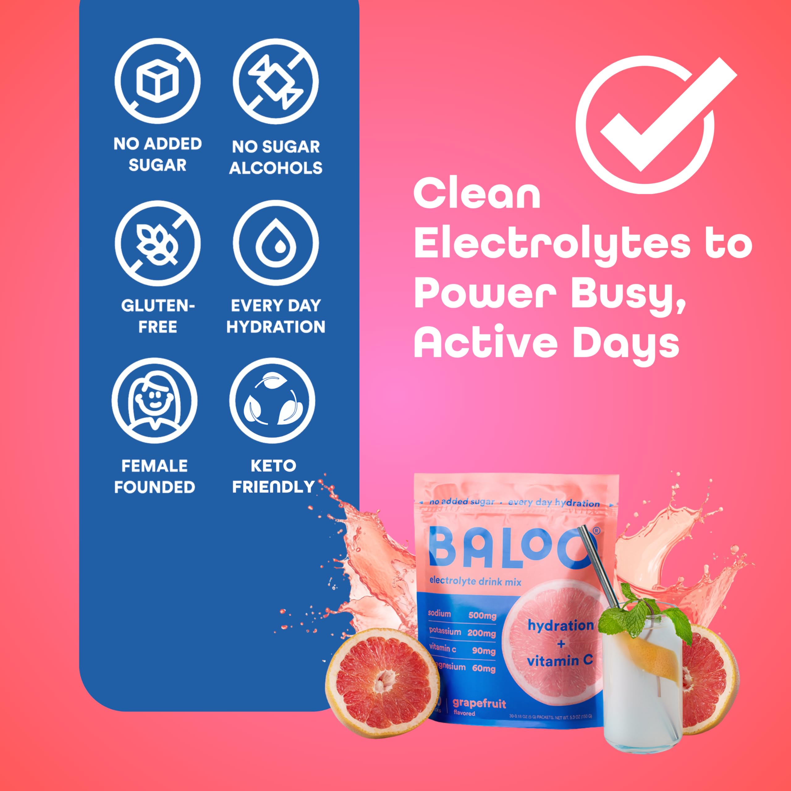 Baloo electrolyte packet travel pack ideal for busy days on the road