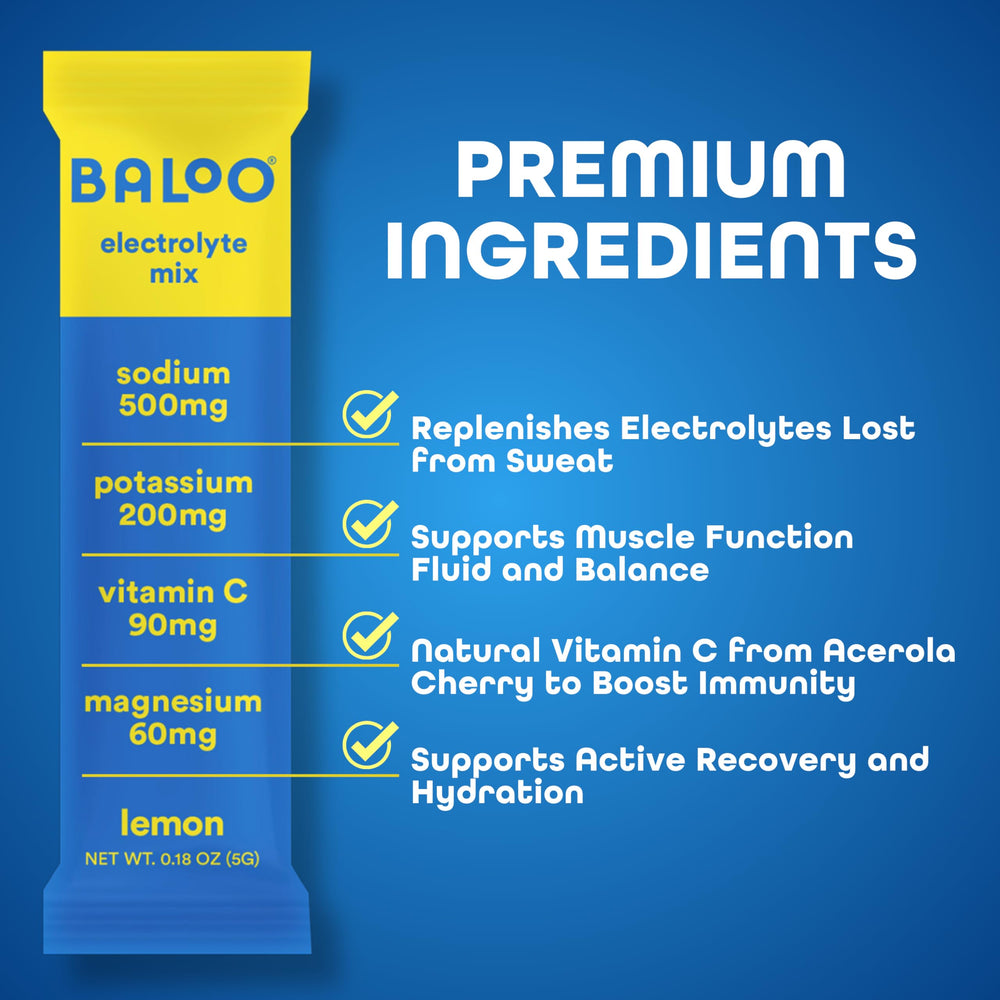Baloo real-fruit acerola electrolyte with vitamin C in convenient sticks