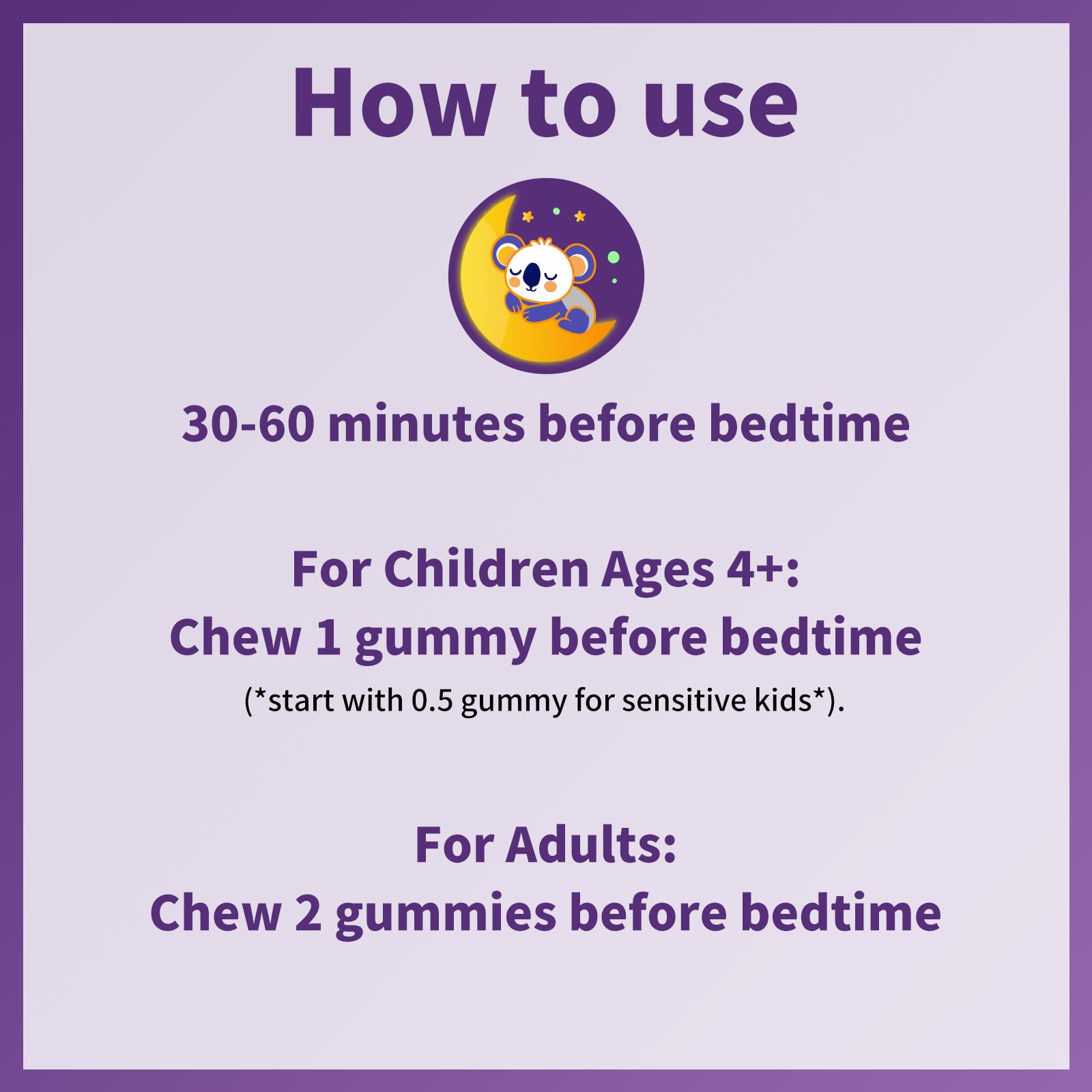 Bamofany vegan pectin label emphasizes sugar-free, tooth-friendly nighttime option.
