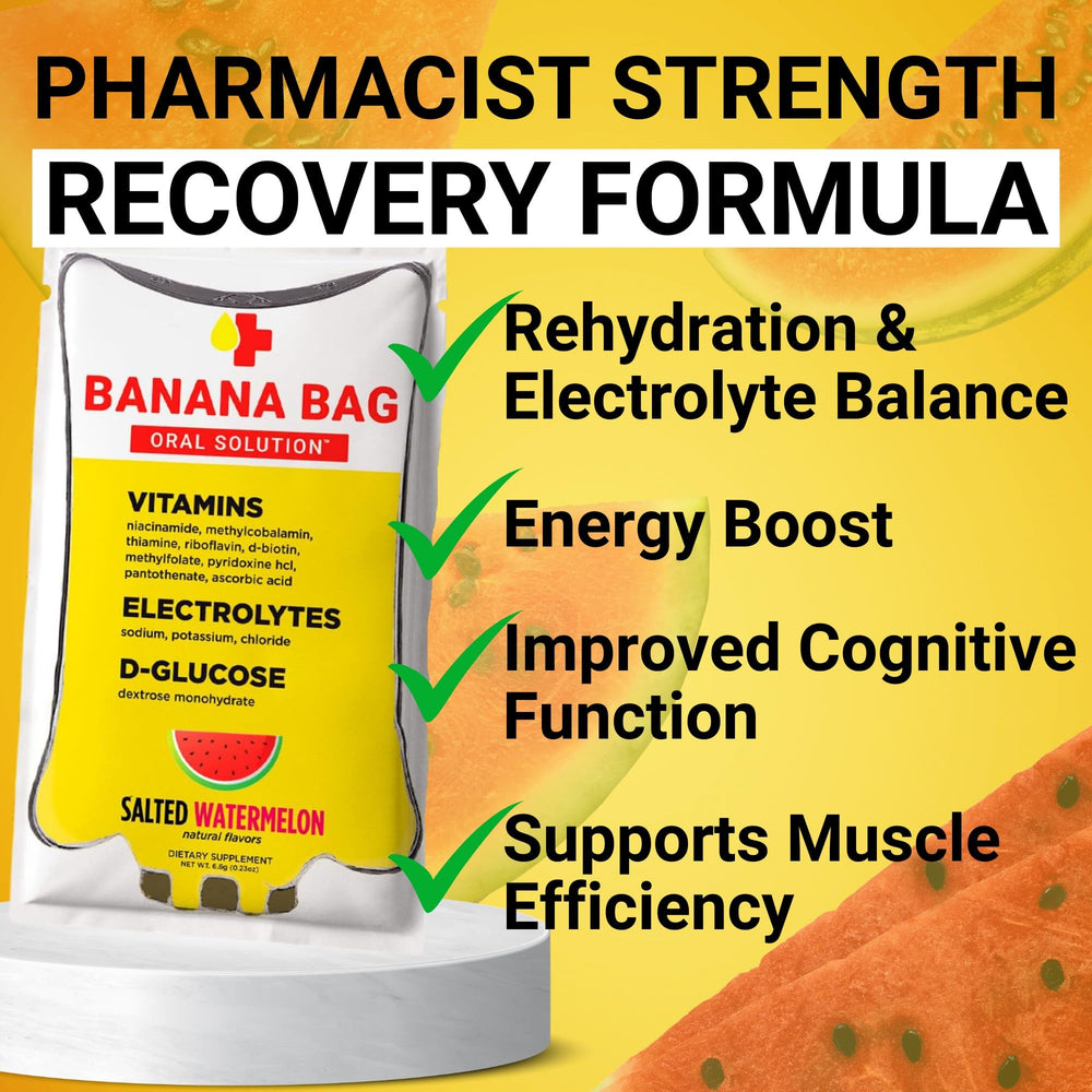 Banana Bag lemon-lime packet with refreshing citrus flavor and electrolyte blend