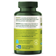 Banyan Botanicals Ashwagandha bottle macro shot shows 1000 mg.