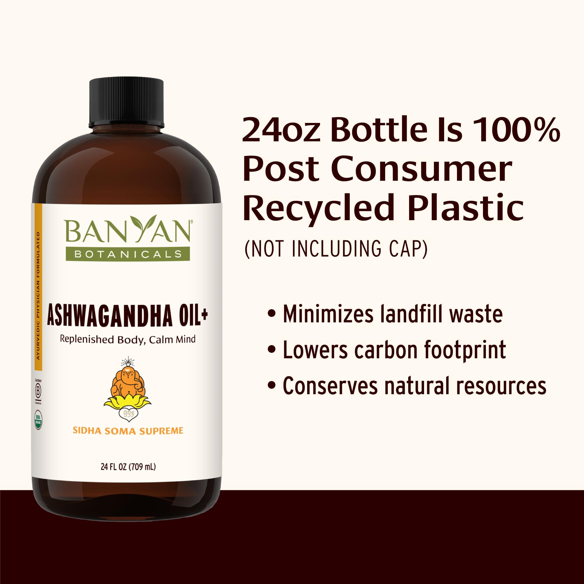 Banyan Botanicals Ashwagandha Oil+ USDA Organic certification.