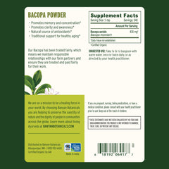 Banyan Botanicals Bacopa Powder scoop ready for daily use