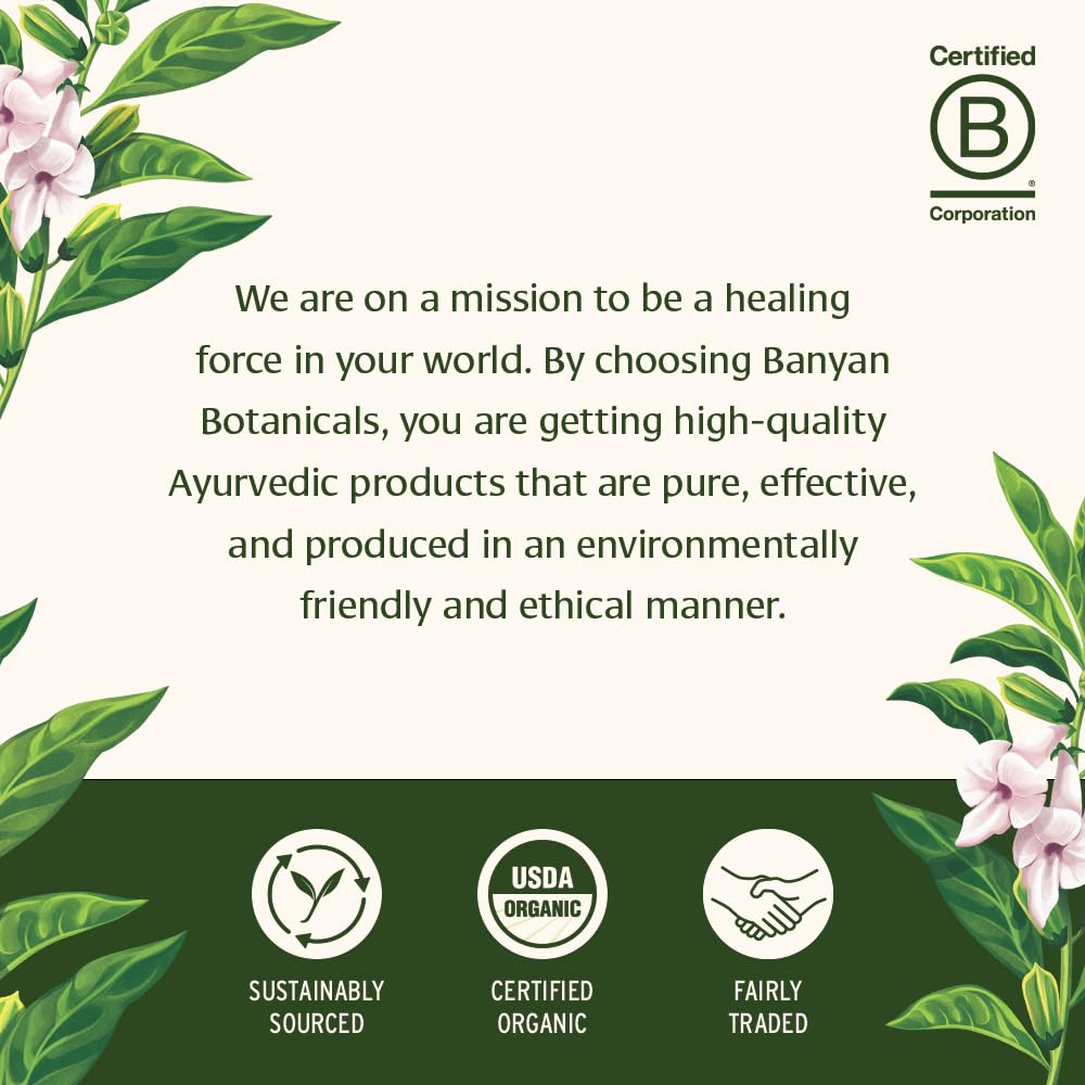 Organic sesame base shown in Banyan Brahmi Oil bottle