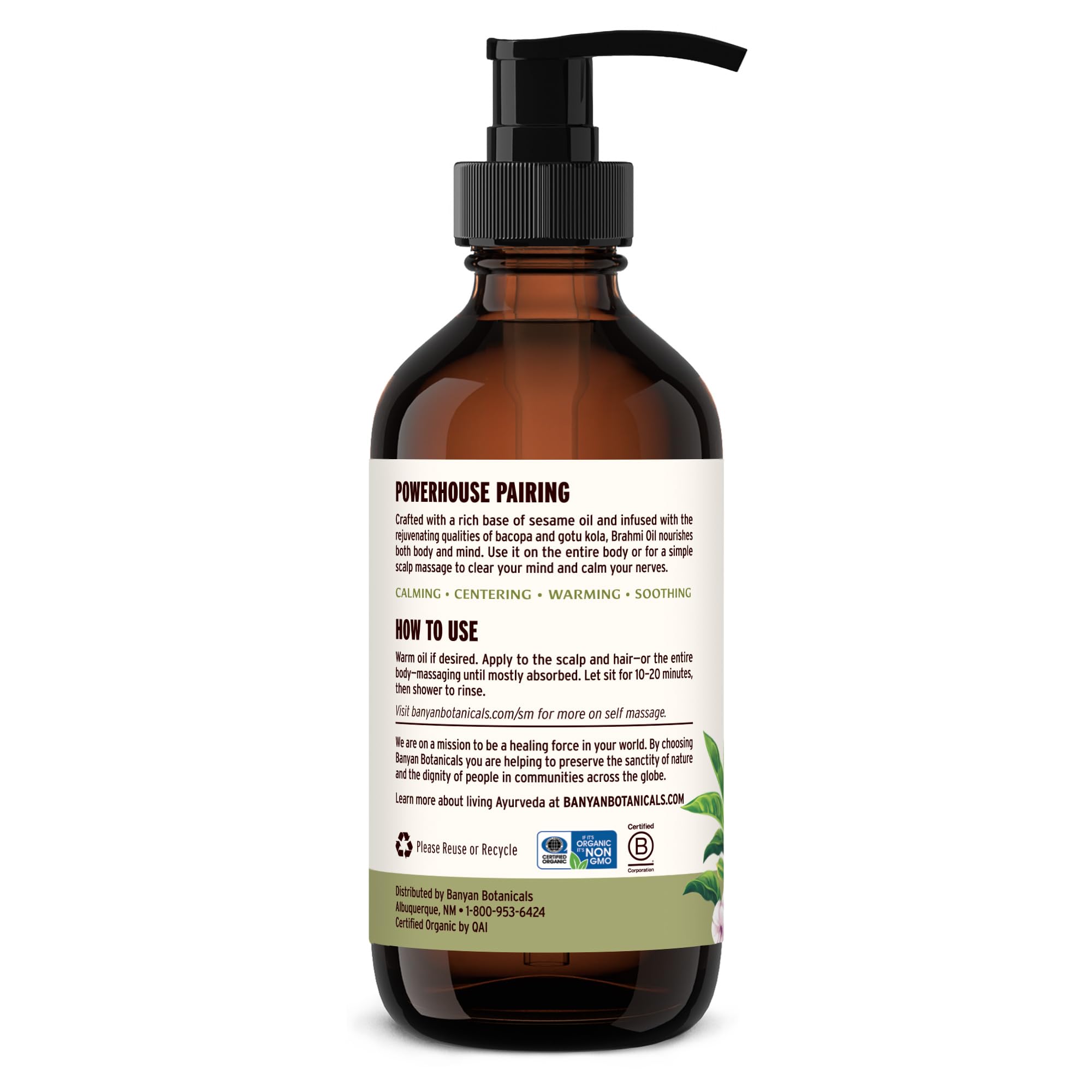 Relaxing ritual with Banyan Brahmi Oil for focus