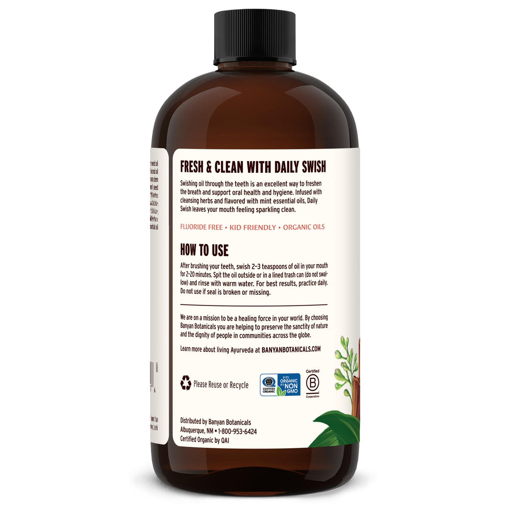 Cinnamon and clove oils contribute warmth to Banyan Daily Swish aroma.