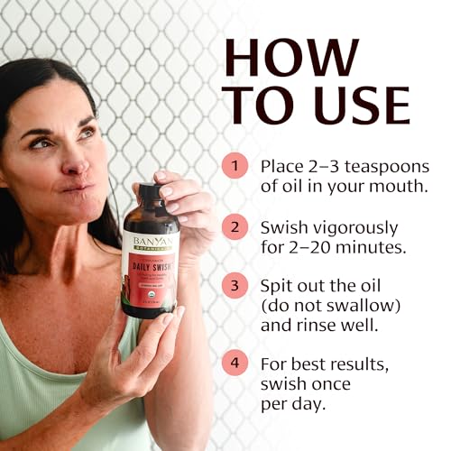 Organic coconut and sesame oil base in Banyan Daily Swish.