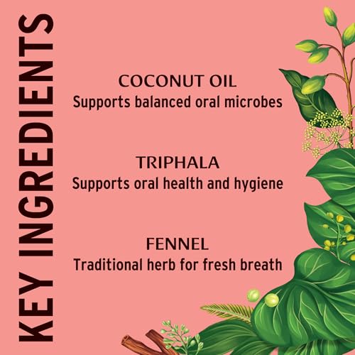 Pouring Banyan Daily Swish to start your oil pulling routine for fresh breath.