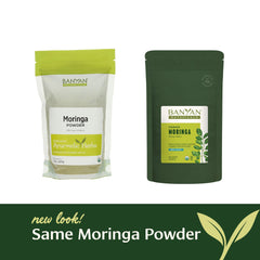 Banyan Botanicals green smoothie with moringa for natural energy.