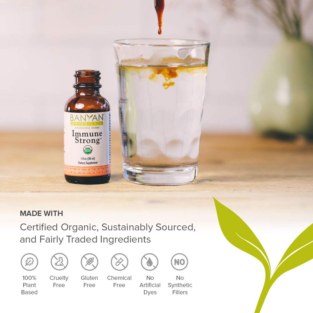 Precise dosage dropper of Banyan Botanicals Immune Strong