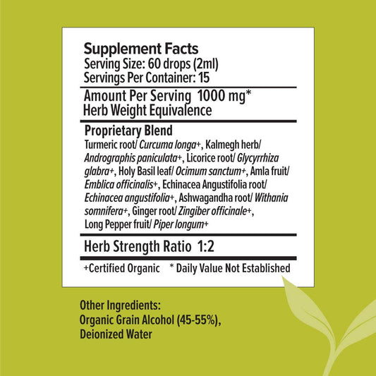 Pour spout of Banyan Botanicals Immune Strong for easy mixing