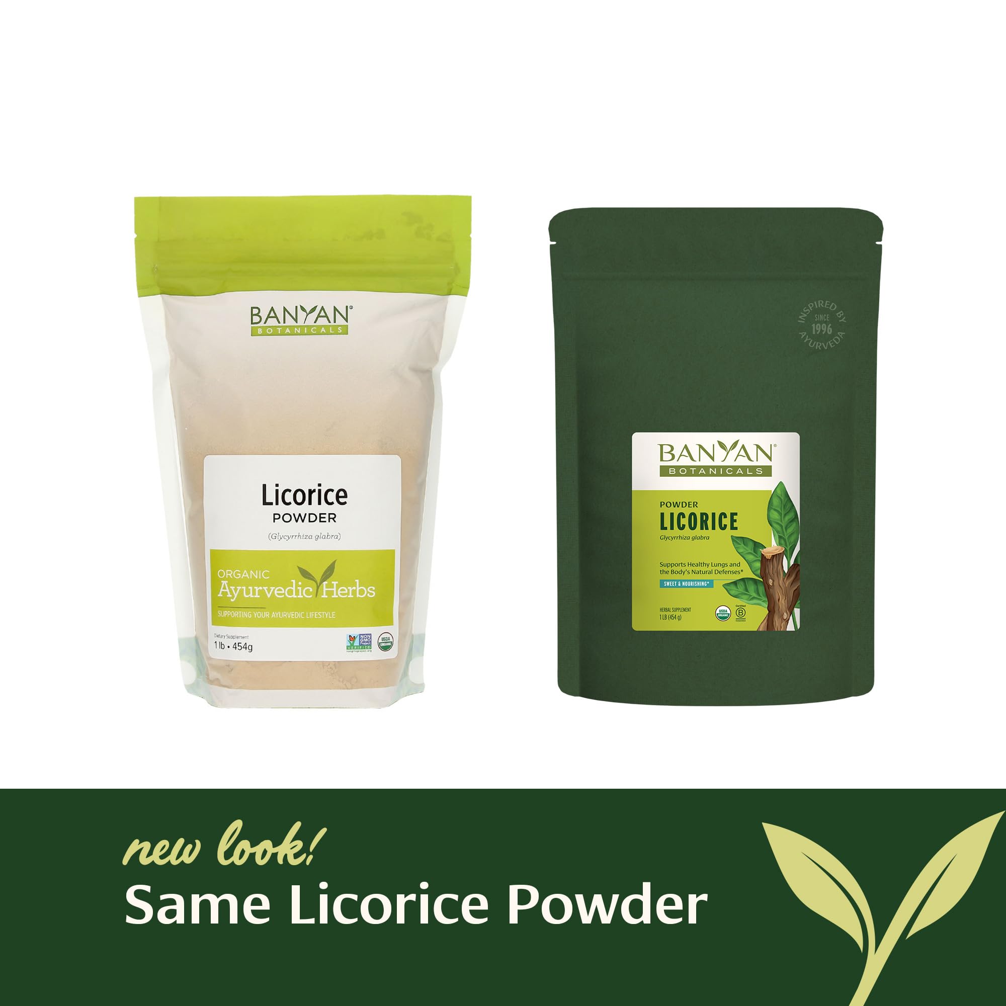 Banyan Botanicals Licorice Powder jar ready for daily infusions.