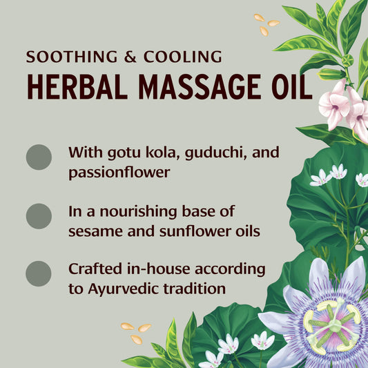 Banyan Botanicals Pitta Massage Oil pour suggests easy, uniform coverage.