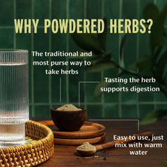 Banyan Botanicals Punarnava Powder label shows third-party testing
