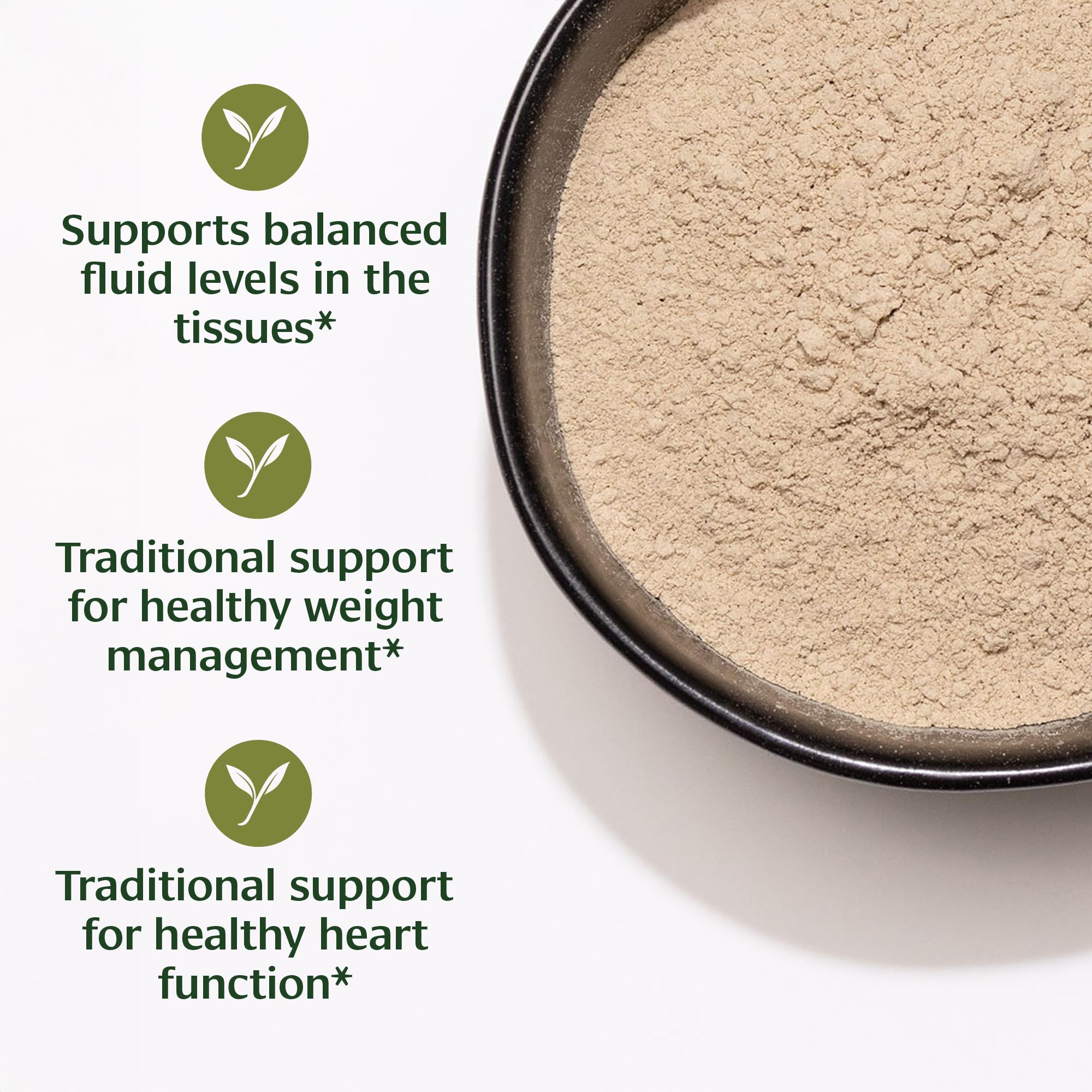 Banyan Botanicals Punarnava Powder scoop beside jar for precise measuring