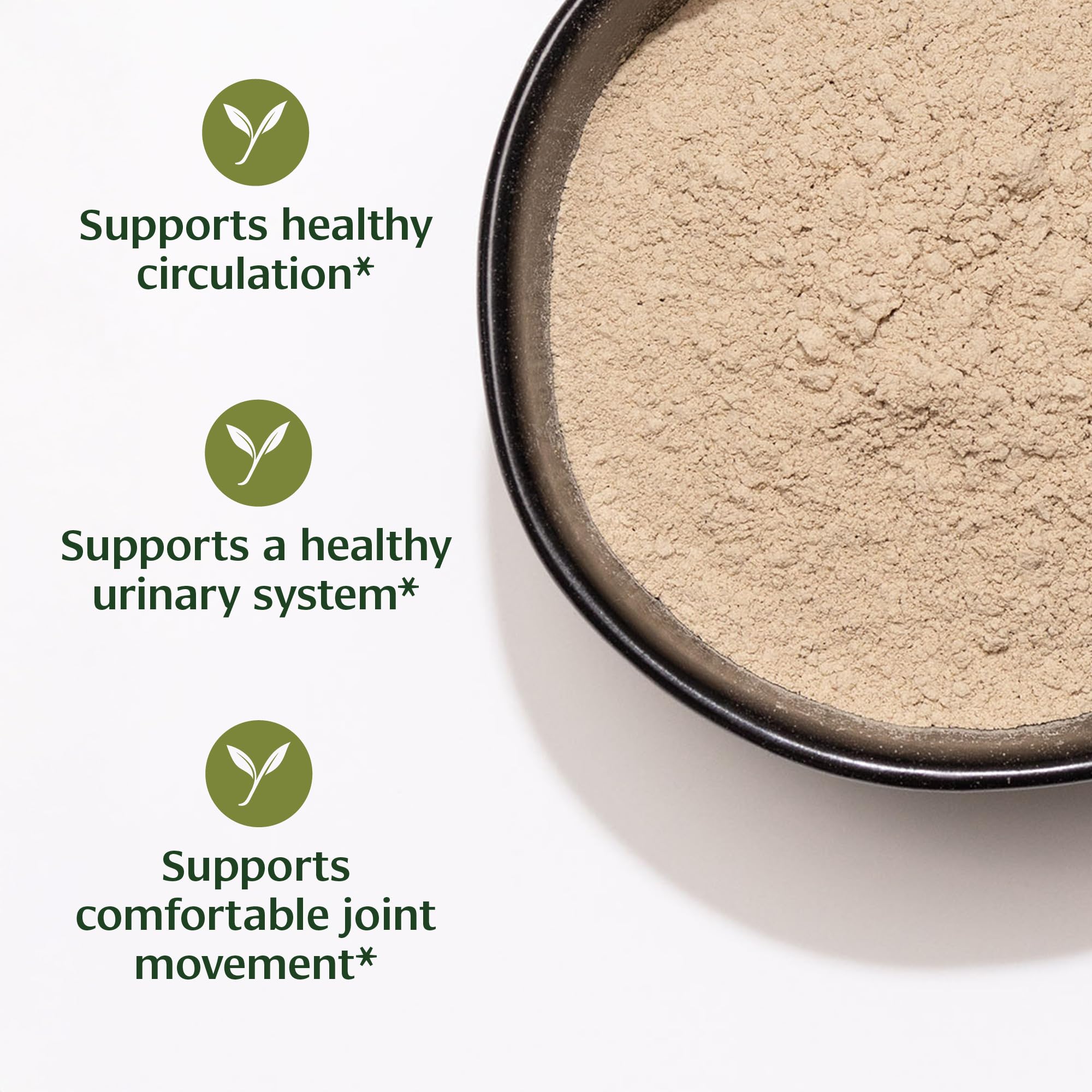 Organic triphala ingredients highlighted for traditional herbal wellness blend.