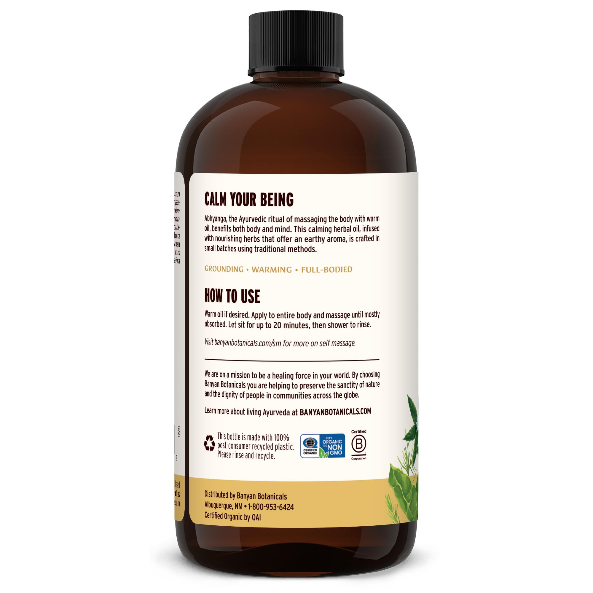 Spa style setup with Banyan Vata oil for calming routine