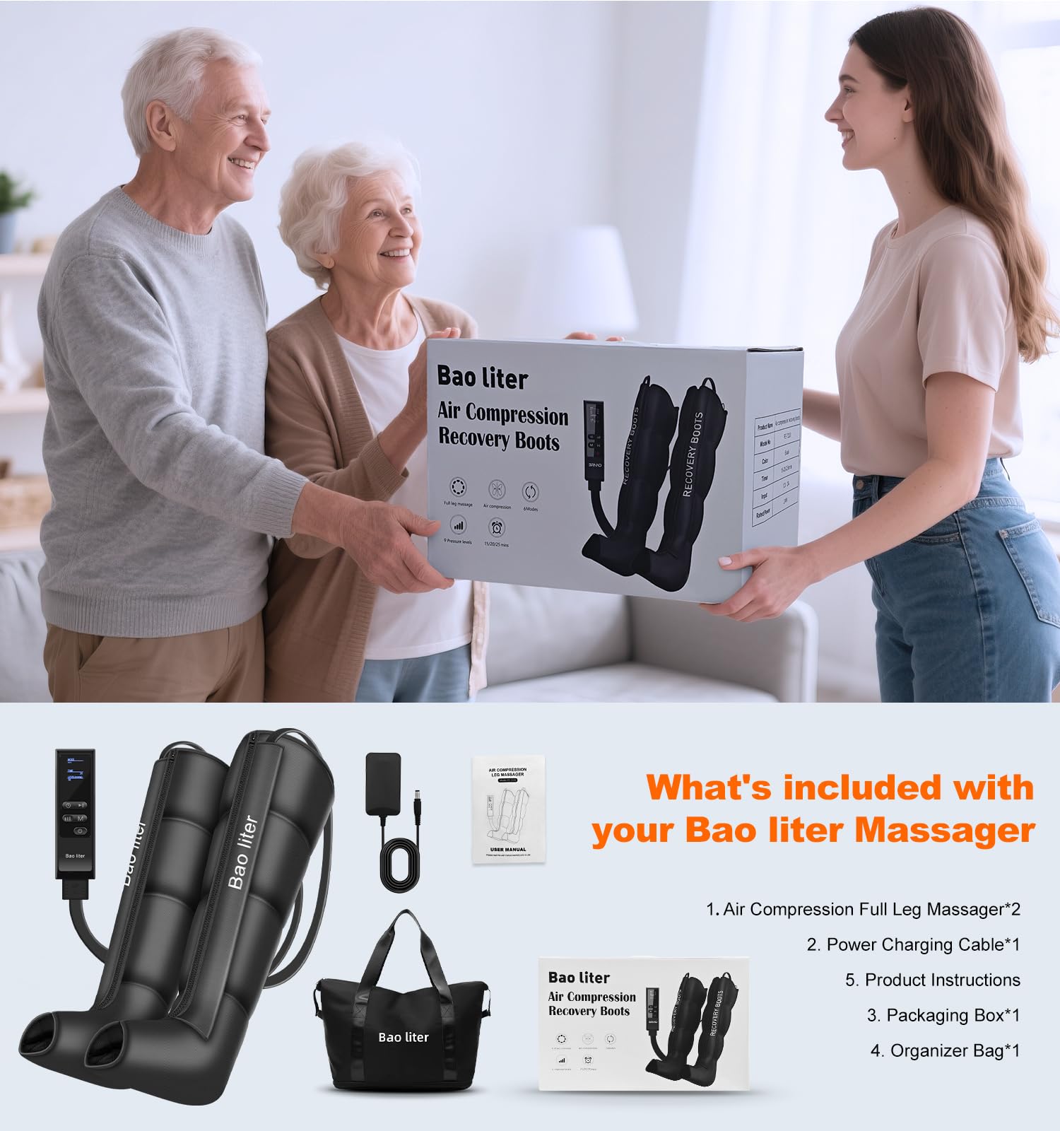 Bao liter recovery boots aid athletes after workouts with soothing leg compression