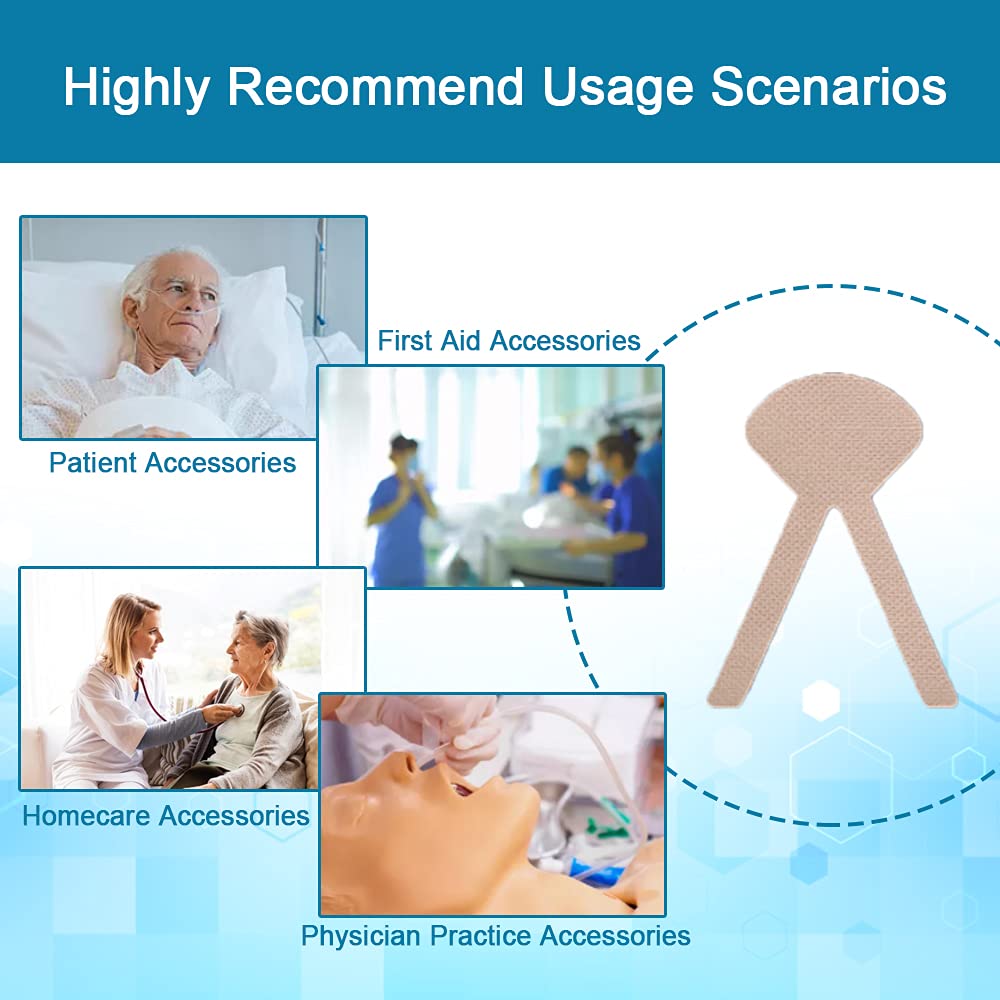 BAOZENP Nasal Tube Holder compatible with double-tube feeding and other catheters