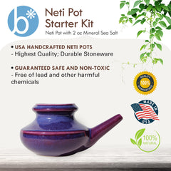 Baraka Neti Pot with ergonomic grip for comfortable use.