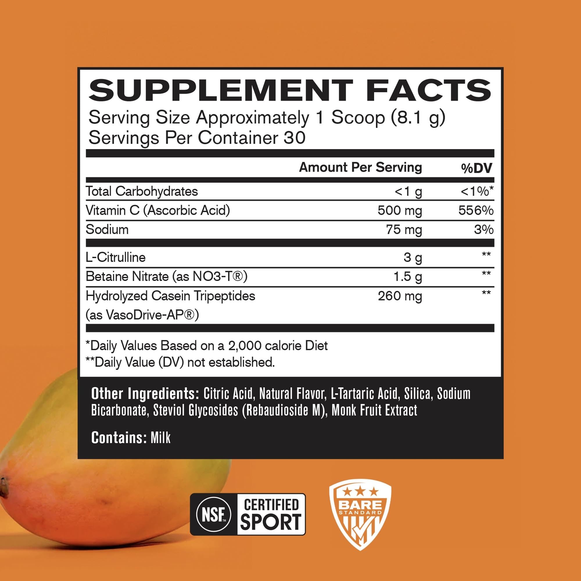 Bare Performance Nutrition BPN EndoPump bottle pour shows caffeine-free formula suitable for later workouts.