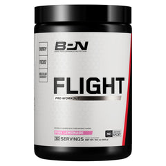 BARE PERFORMANCE NUTRITION BPN Flight bottle with pink lemonade for focused training.