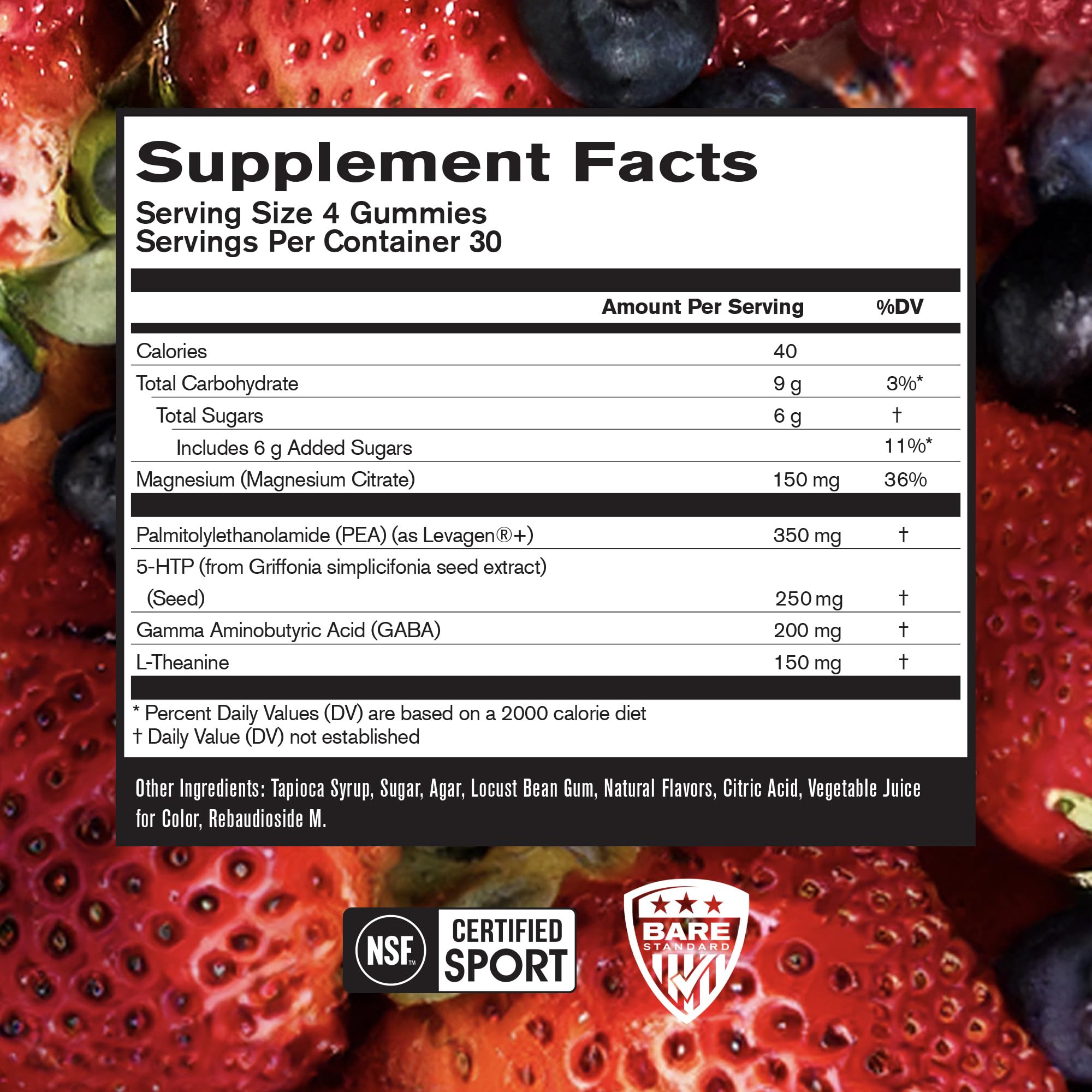BARE PERFORMANCE NUTRITION BPN Peak Sleep Gummy stacks illustrate easy nightly self-care.