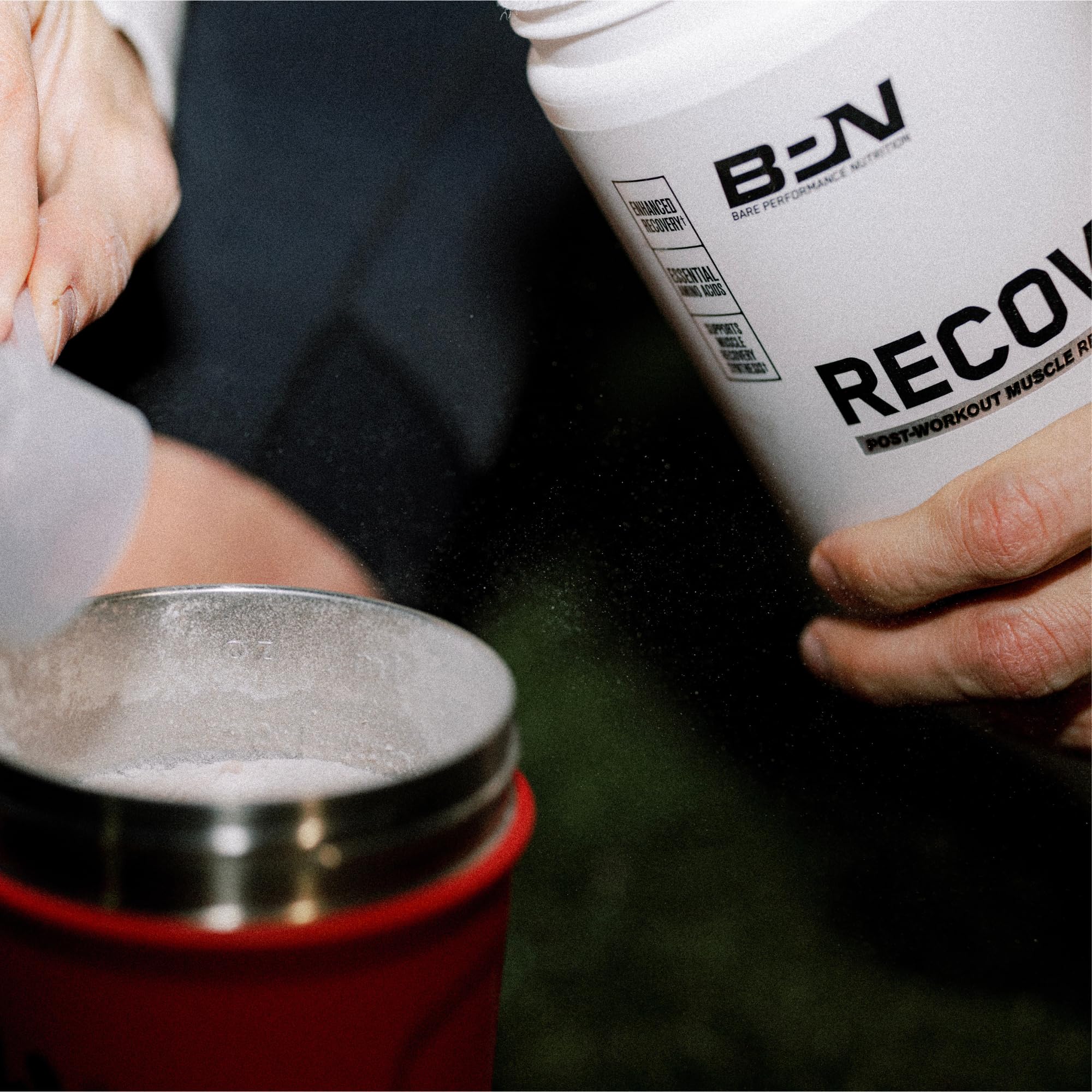 Ready-to-drink post-workout option with BPN Recover fruit punch flavor