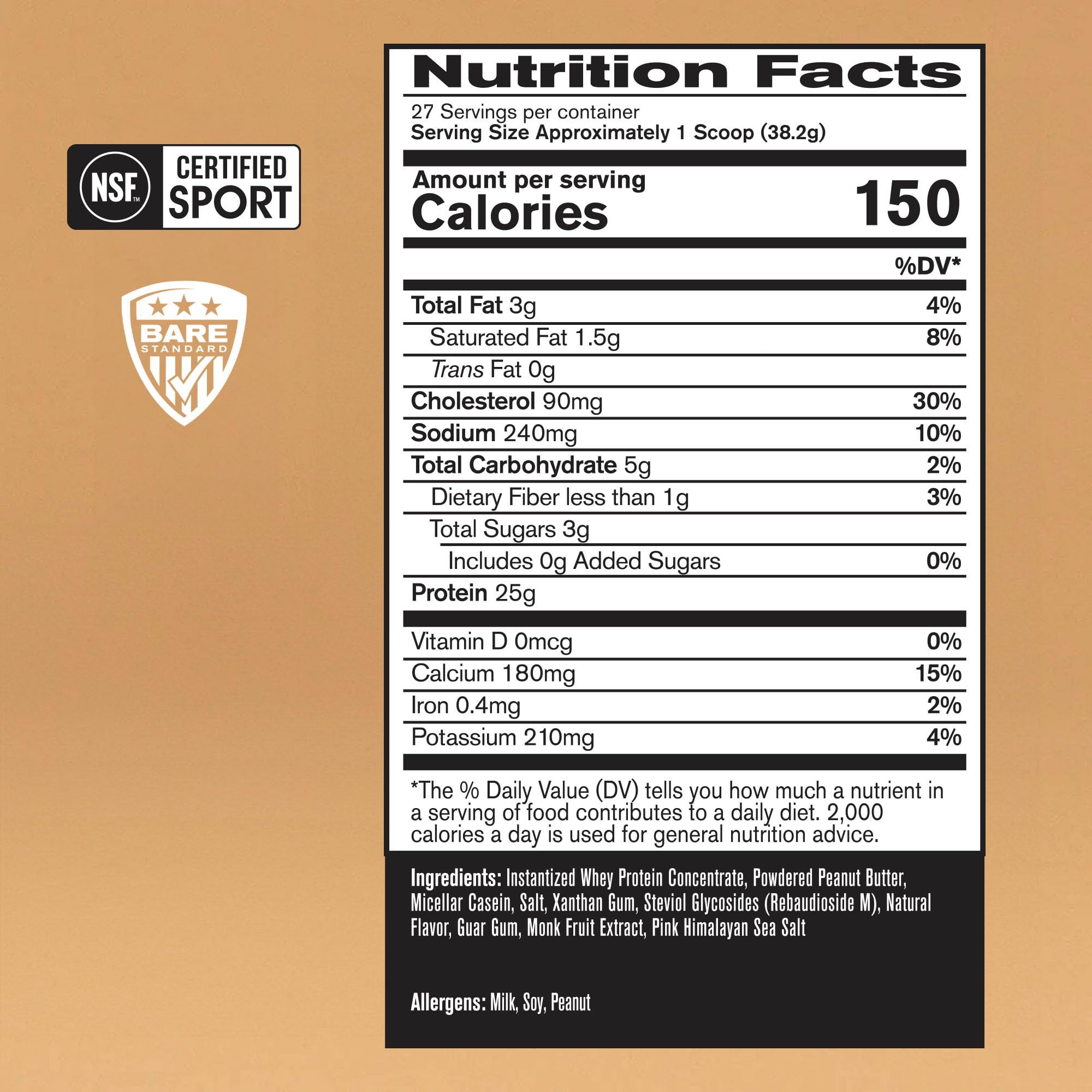 Bare Performance Nutrition BPN whey-casein blend pour demonstrates convenient mixability for post-workout shakes