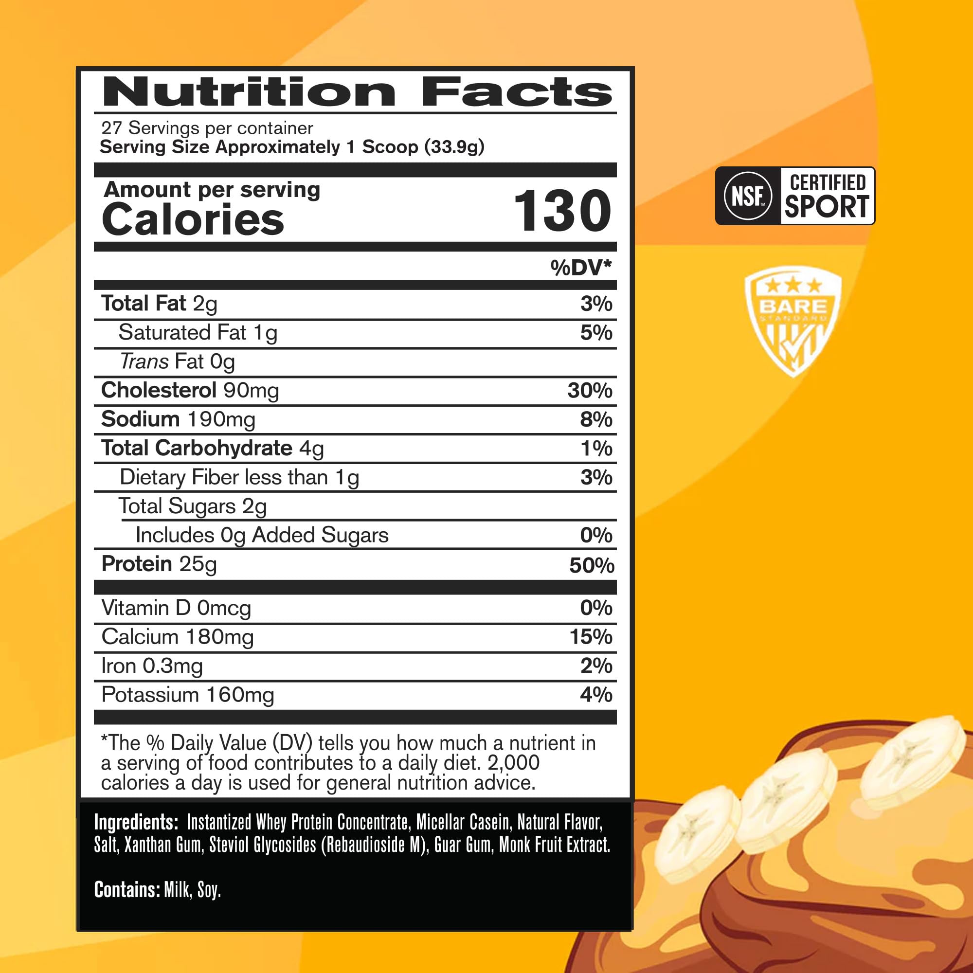 BARE PERFORMANCE NUTRITION BPN powder in a glass showing smooth mixability