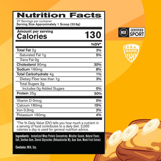 BARE PERFORMANCE NUTRITION BPN powder in a glass showing smooth mixability