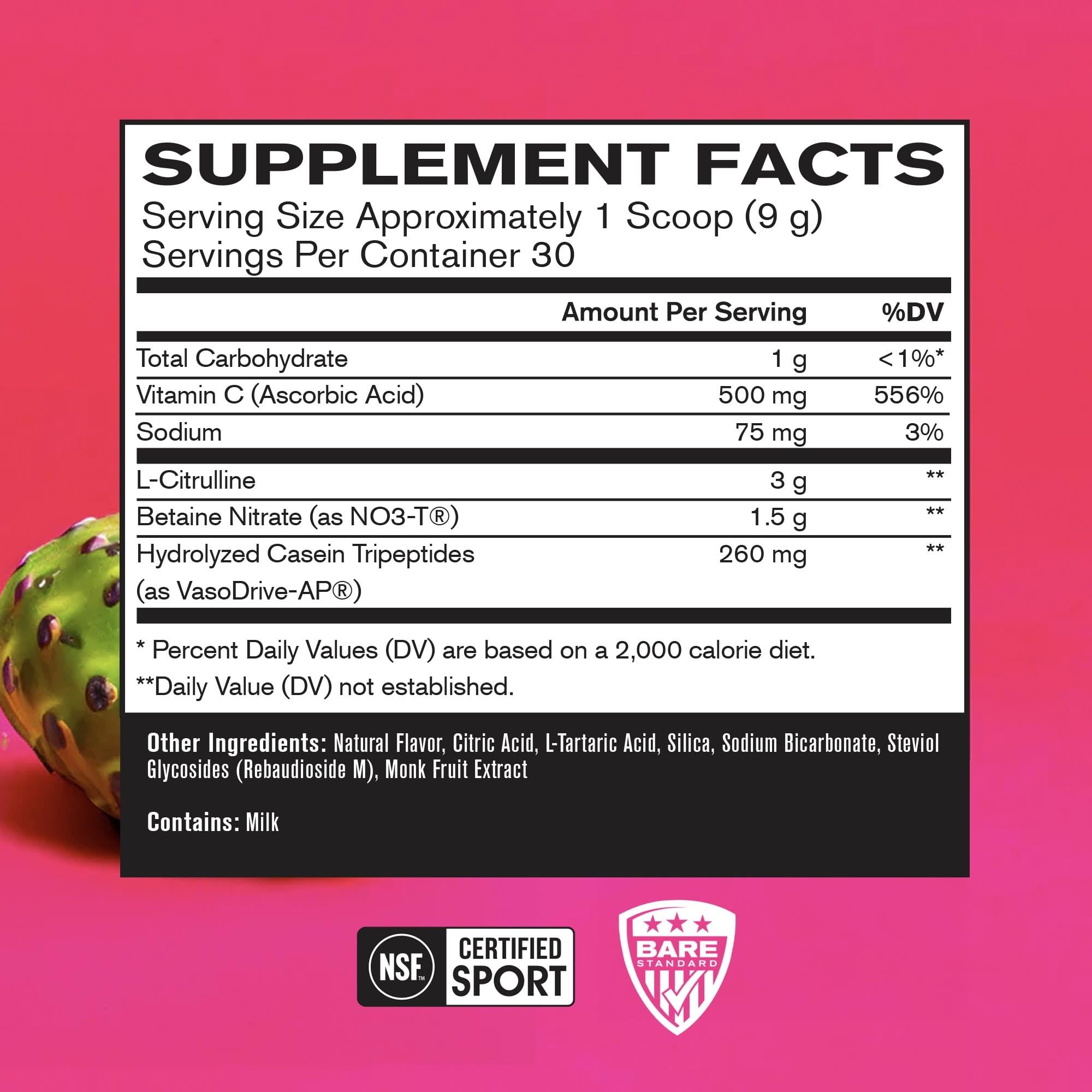 BARE ENDOPUMP close-up of prickly pear ingredient supporting blood flow and oxygen delivery.