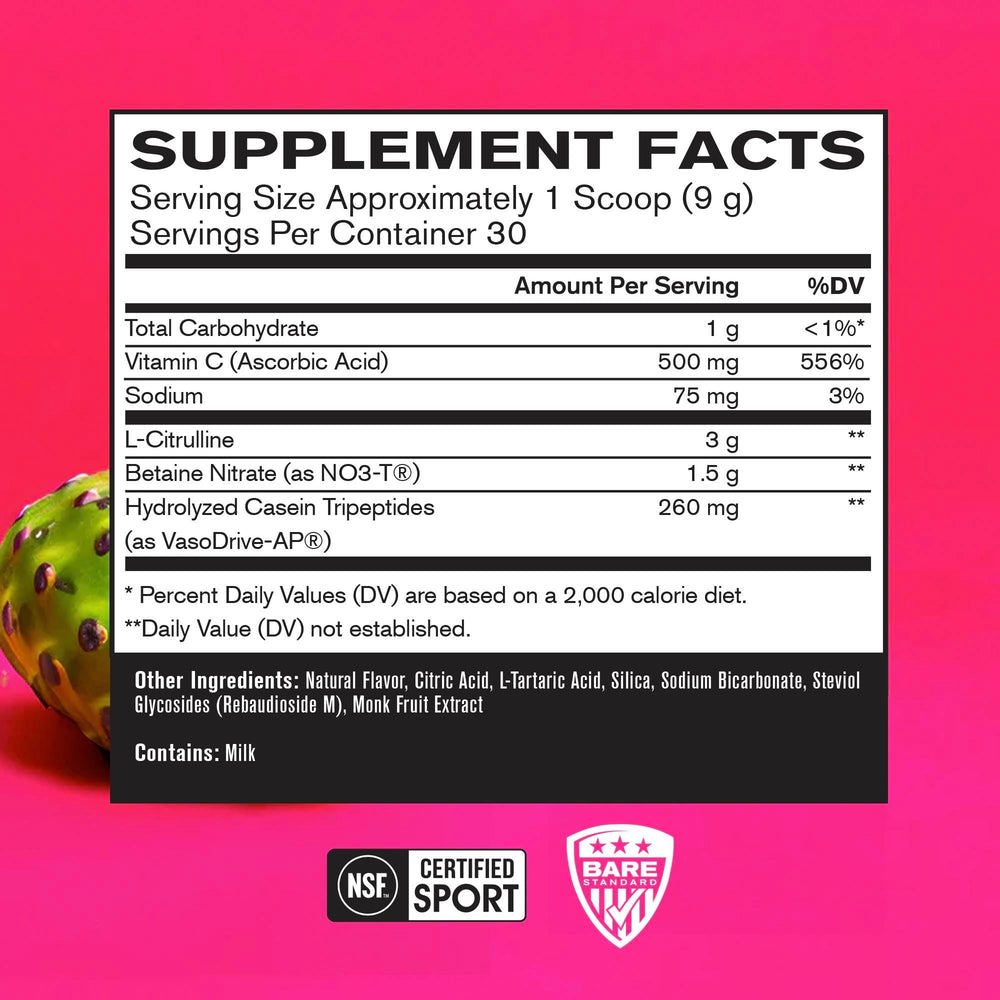 BARE ENDOPUMP close-up of prickly pear ingredient supporting blood flow and oxygen delivery.