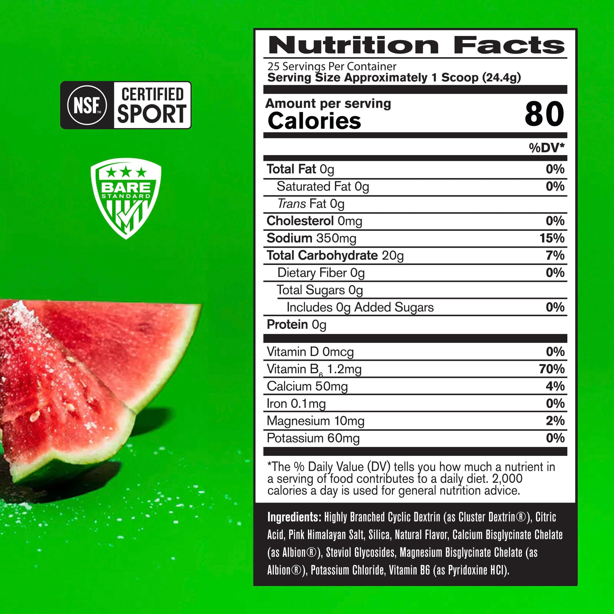 BARE PERFORMANCE NUTRITION G1.M bottle label closeup highlighting fast-digesting carbs for training.