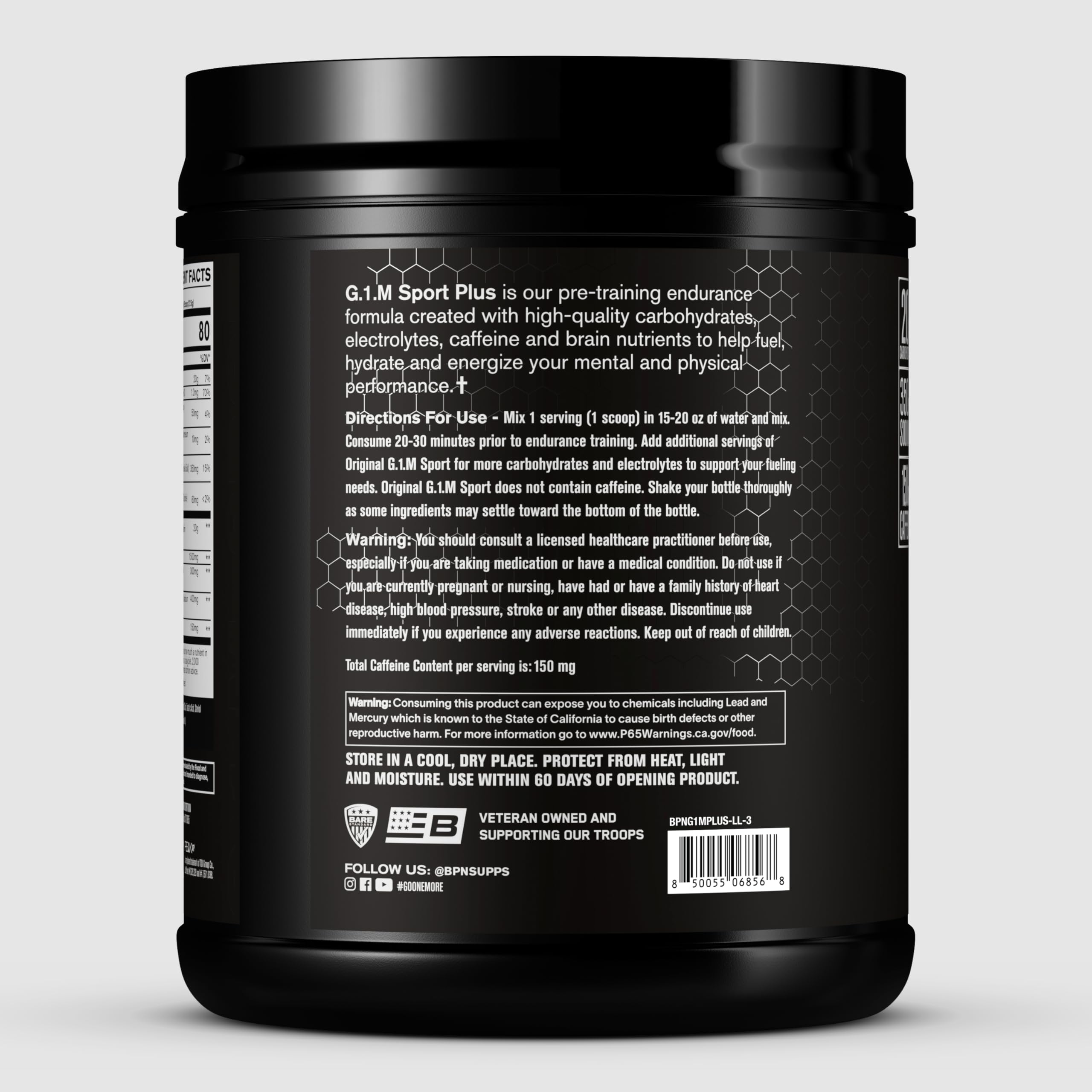 G1M Sport+ Lemon Lime being poured for quick energy and focus