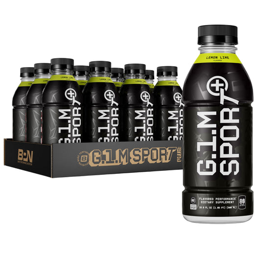 Bare Performance G.1.M Sport+ RTD bottle being poured for hydration during a run