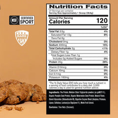 Scoop of Bare Performance Nutrition vegan protein powder blending smoothly for easy mixability.