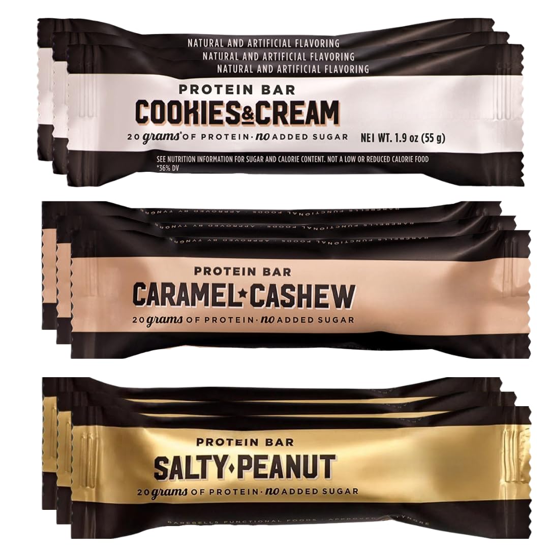 BarebeIIs Creamy Crisp protein bar for post-workout fuel.