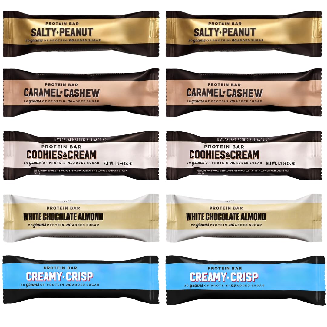 Barebeiis protein bars in assorted flavors for a convenient on-the-go snack.