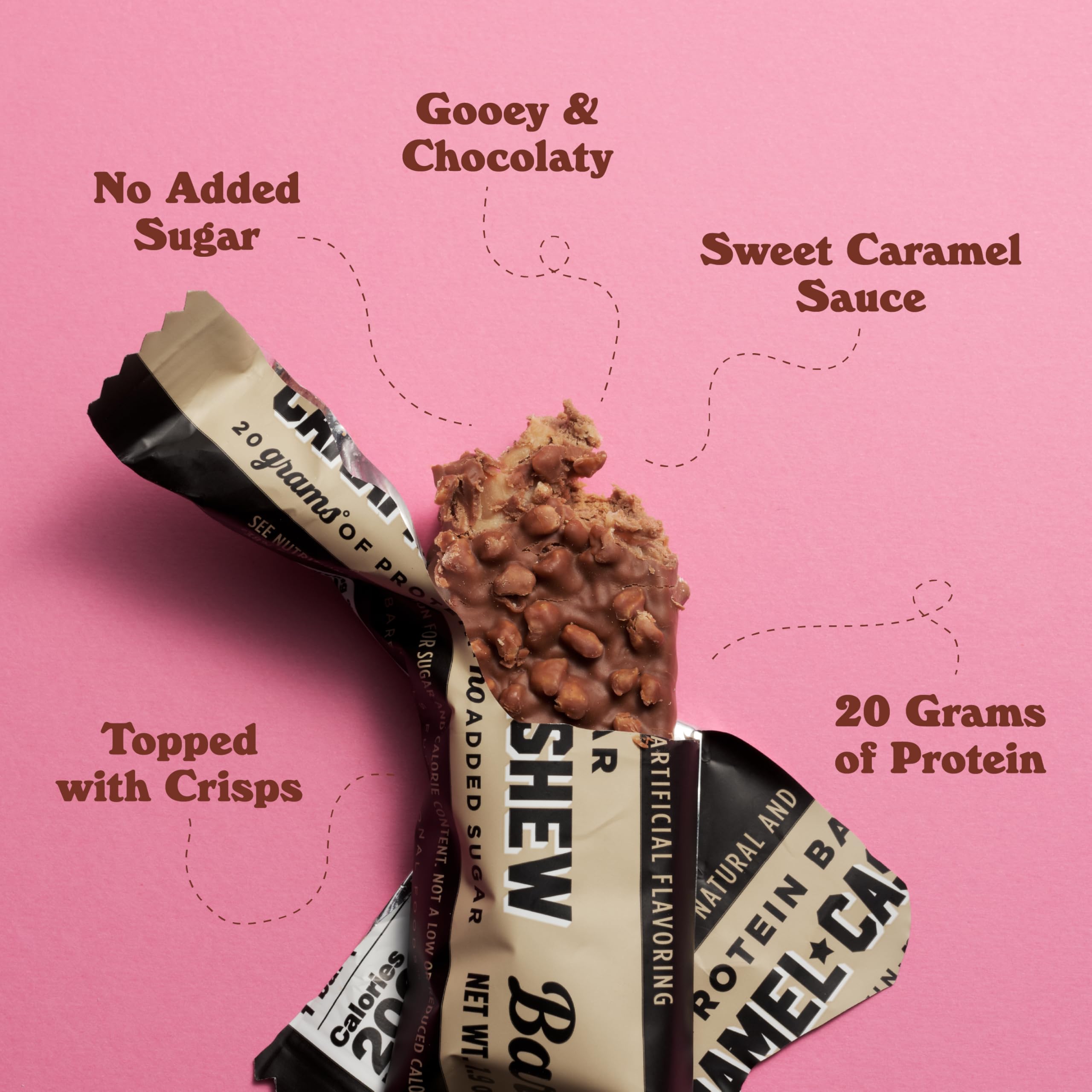 Barebells packaging featuring Caramel Cashew bar for convenient breakfast.