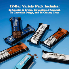 Barebells Chocolate Dough bar close-up, soft texture ideal for on-the-go meals.