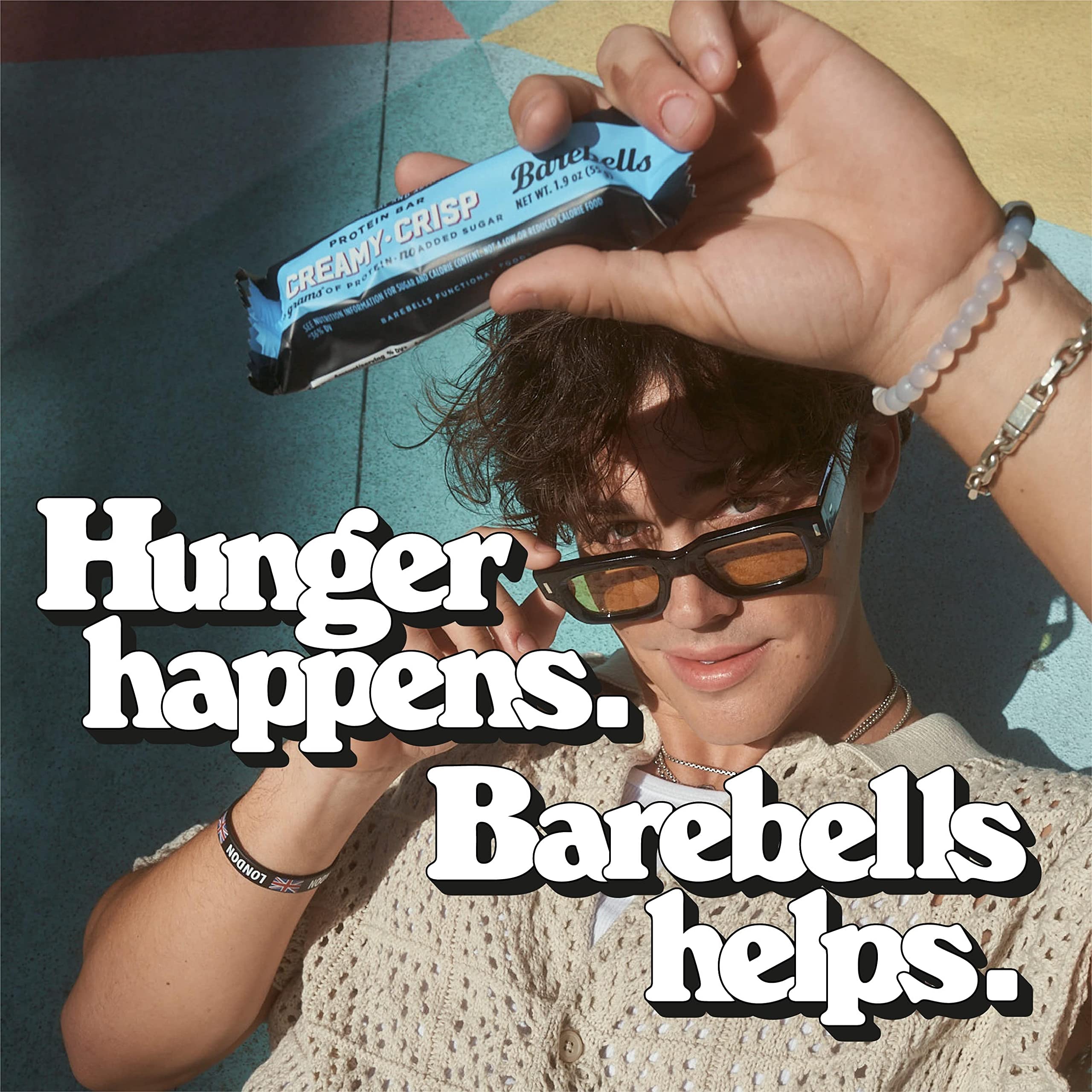 Barebells Creamy Crisp bar ingredients panel highlights high protein