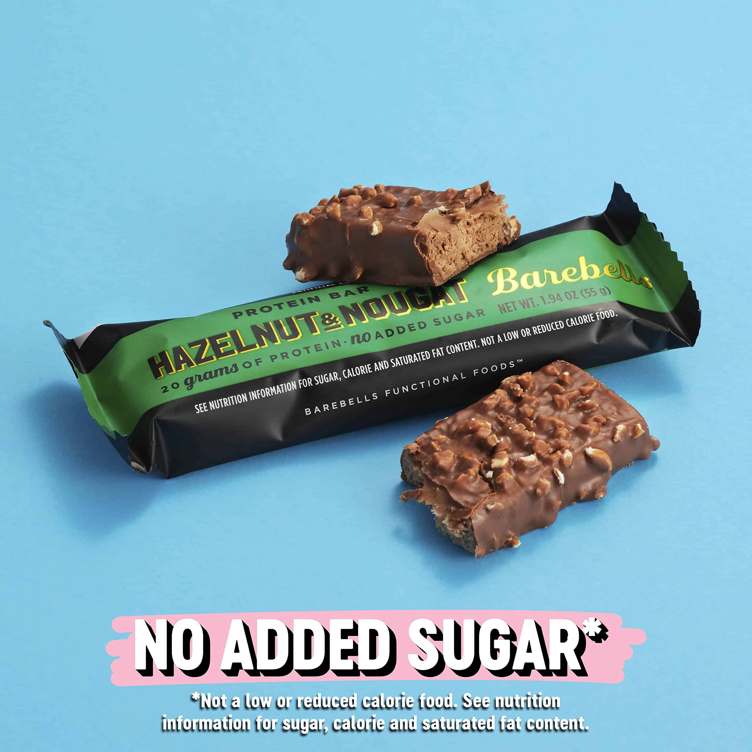 Barebells Hazelnut & Nougat bar in lunch bag for mid-day fuel.